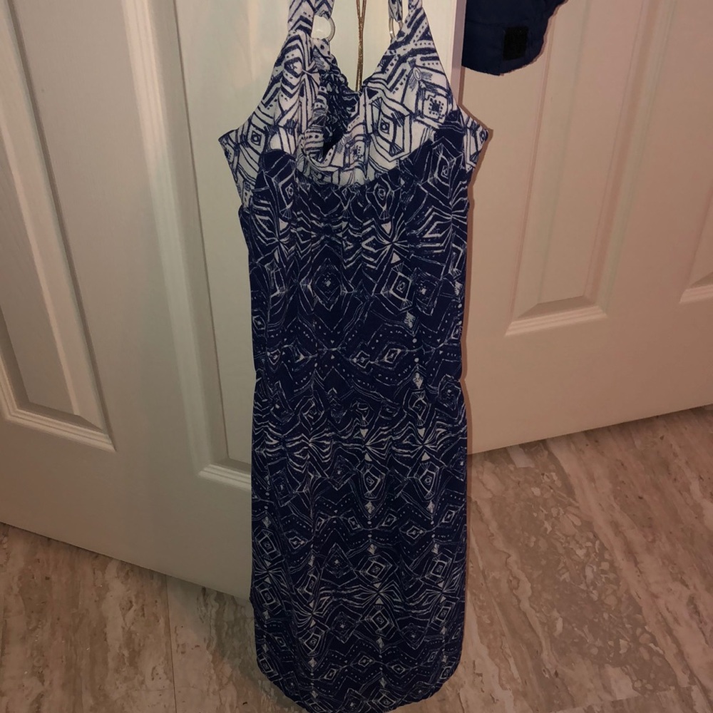 Blue white spring dress